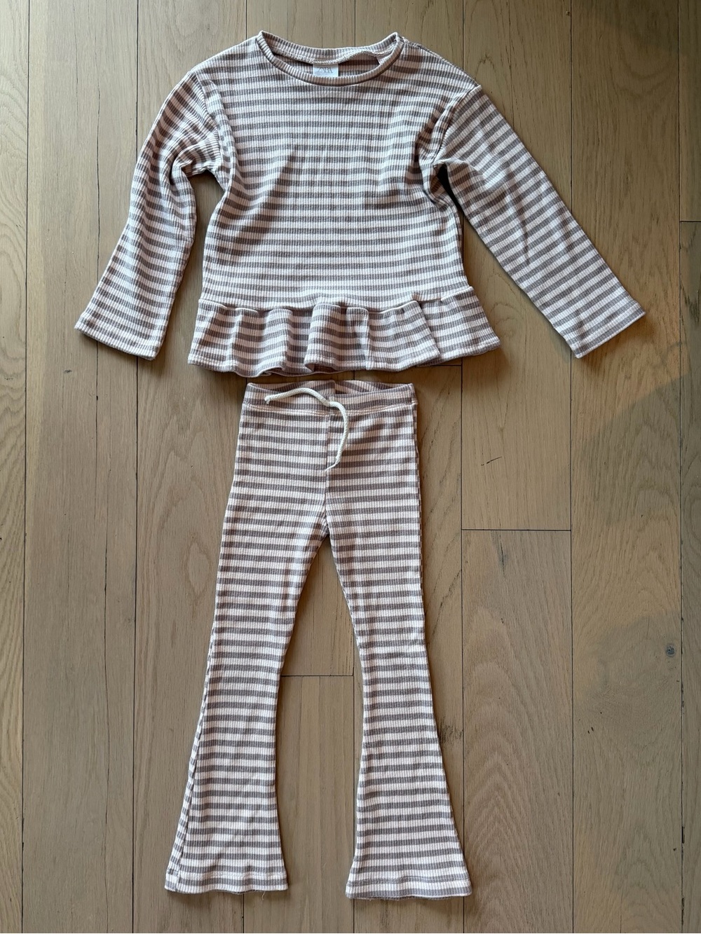 Robbed Striped Purple & Pink Girls Matching Set